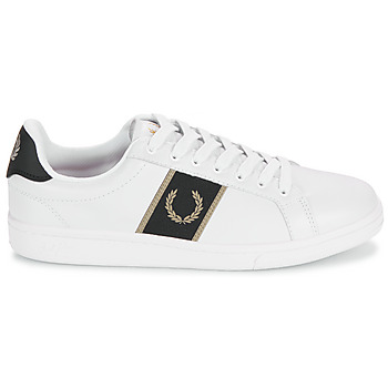 Fred Perry B721 Leather Branded Webbing White / Black