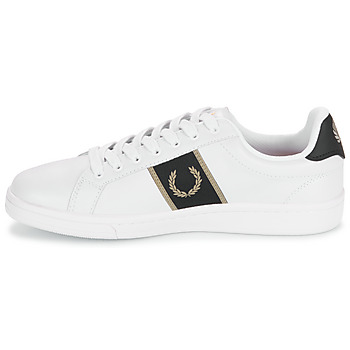 Fred Perry B721 Leather Branded Webbing White / Black