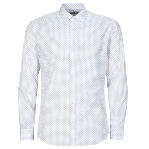Clothing Men Long-sleeved shirts Jack & Jones JJJOE PRINT SHIRT LS SS24 White