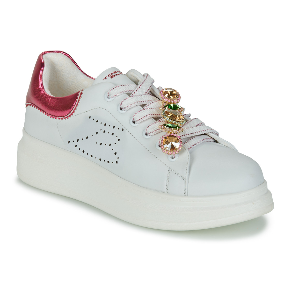 Shoes Women Low top trainers Tosca Blu GLAMOUR White / Pink