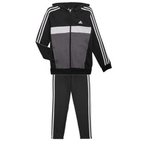Clothing Children Tracksuits Adidas Sportswear J 3S TIB FL TS Black / Grey