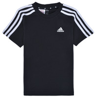 Clothing Children Short-sleeved t-shirts Adidas Sportswear LK 3S CO TEE Black / White