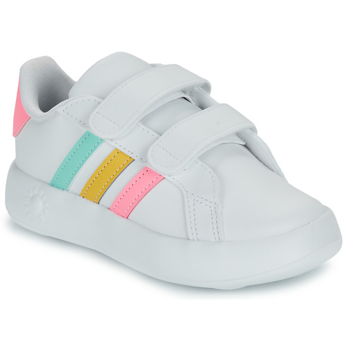 Shoes Girl Low top trainers Adidas Sportswear GRAND COURT 2.0 CF I White / Multicolour