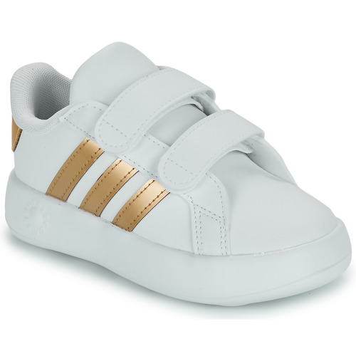 Shoes Girl Low top trainers Adidas Sportswear GRAND COURT 2.0 CF I White / Gold