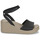 Shoes Women Sandals Crocs BROOKLYN WEDGE Black / Beige