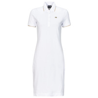 Clothing Women Short Dresses Emporio Armani EA7 ROBE POLO White / Gold