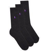 Shoe accessories Socks Polo Ralph Lauren ASX91-MERCERIZED-SOCKS-3 PACK Black