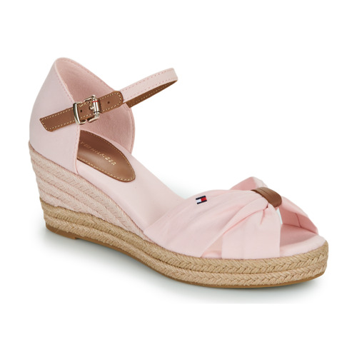 Shoes Women Espadrilles Tommy Hilfiger BASIC OPEN TOE MID WEDGE Pink
