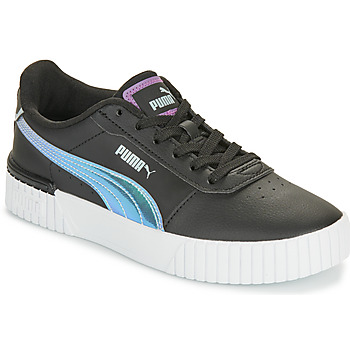 Shoes Girl Low top trainers Puma CARINA 2.0 JR Black / Silver