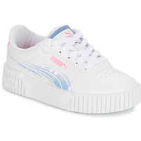 Shoes Girl Low top trainers Puma CARINA 2.0 PS White / Pink