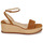 Shoes Women Sandals Lauren Ralph Lauren LEONA-ESPADRILLES-WEDGE Cognac