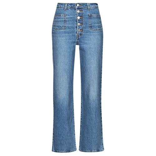 Clothing Women Straight jeans Levi's RIBCAGE PATCH POCKET Blue