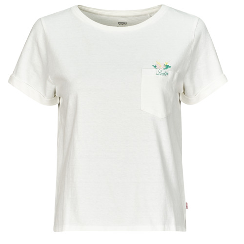 Clothing Women Short-sleeved t-shirts Levi's GR MARGOT POCKET TEE White