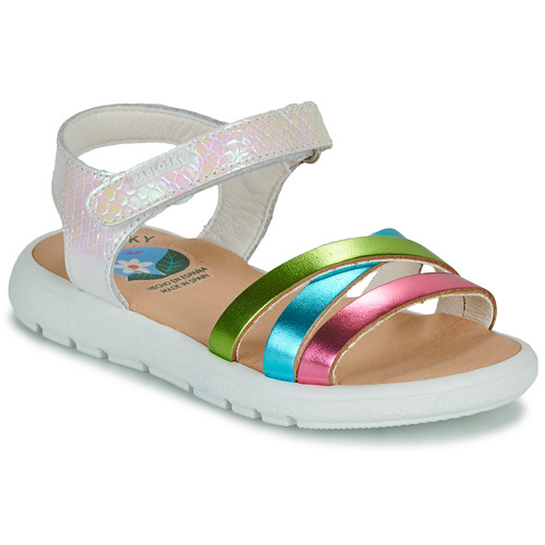 Shoes Girl Sandals Pablosky  White / Multicolour