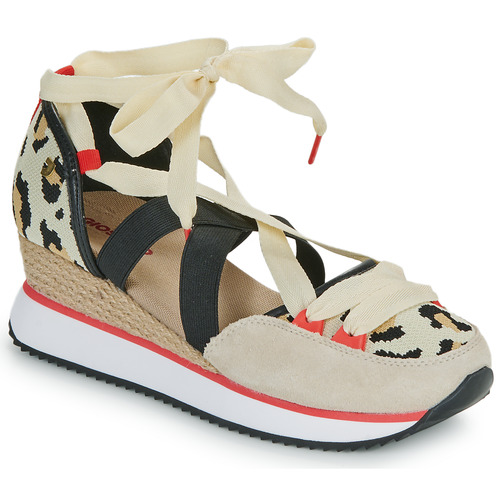 Shoes Women Sandals Gioseppo ROWLETT Beige / Black / Red