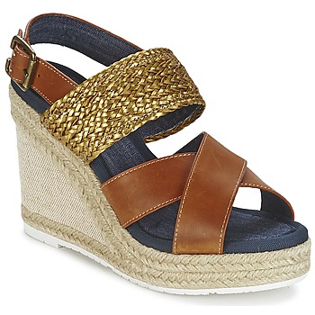 Shoes Women Sandals Napapijri BELLE Camel / Gold