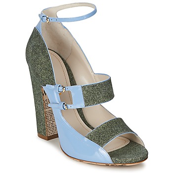 Shoes Women Sandals John Galliano A54250 Blue / Green