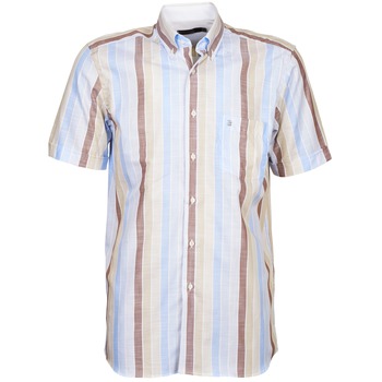 Clothing Men Short-sleeved shirts Pierre Cardin 539936240-130 Blue / Beige / Brown