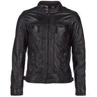 Clothing Men Leather jackets / Imitation leather Oakwood CASEY Black