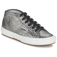 Shoes Women Hi top trainers Superga 2754 LAMEW Silver