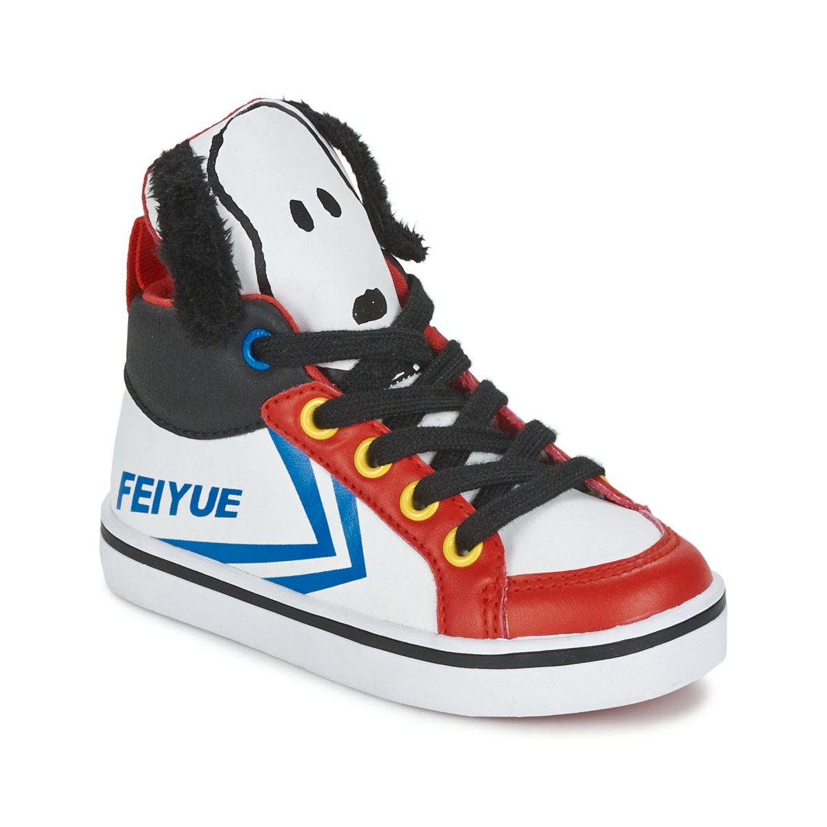 Shoes Children Hi top trainers Feiyue DELTA MID PEANUTS White / Black / Red