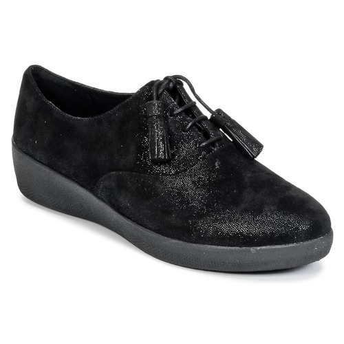 Shoes Women Derby Shoes FitFlop CLASSIC TASSEL SUPEROXFORD Black