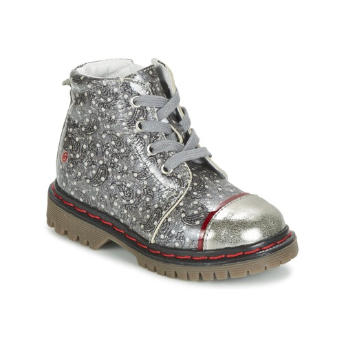 Shoes Girl Mid boots GBB NEVA Grey / Printed