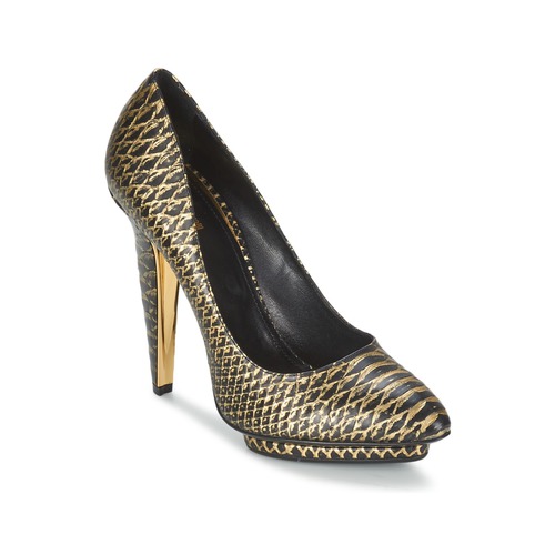 Shoes Women Heels Roberto Cavalli YDS622-UC168-D0007 Black / Gold
