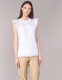Clothing Women Tops / Blouses MICHAEL Michael Kors COMBO EYELET S/S White