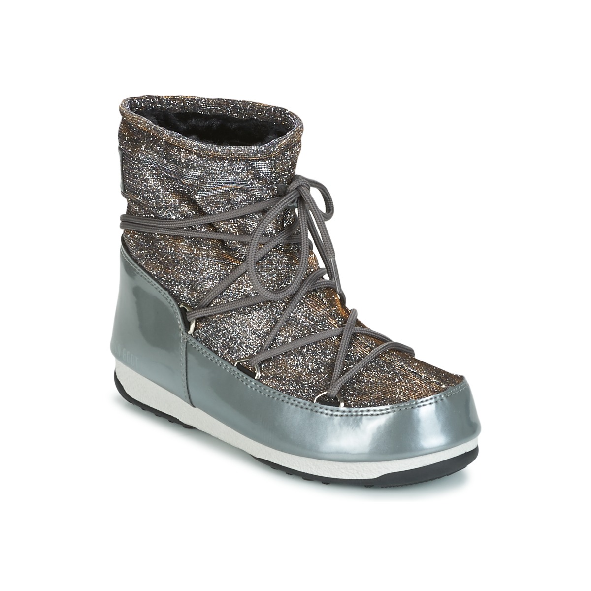 Shoes Women Snow boots Moon Boot MOON BOOT LOW LUREX Grey / Silver