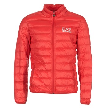 Clothing Men Duffel coats Emporio Armani EA7 TRAIN CORE ID DOWN LIGHT JKT Red