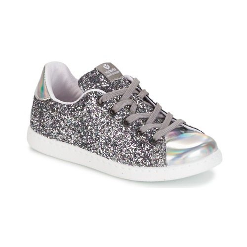 Shoes Girl Low top trainers Victoria DEPORTIVO BASKET GLITTER KID Silver