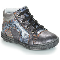 Shoes Girl Mid boots GBB ROSETTA Silver / Blue