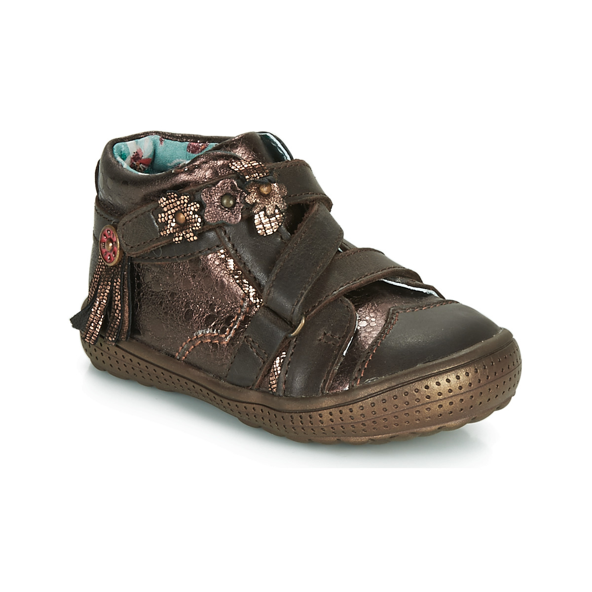 Shoes Girl Mid boots Catimini ROQUETTE Brown / Gold