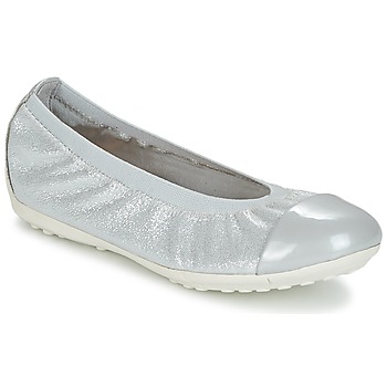 Shoes Girl Flat shoes Geox J PIUMA BAL A Grey / Silver