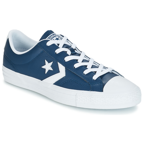 Converse Star Player Ox Leather Essentials Marine - Free Delivery with Rubbersole.co.uk ! - Shoes Low top Men £ 45.49