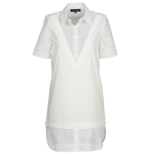Clothing Women Short Dresses American Retro CHARLOTTE White