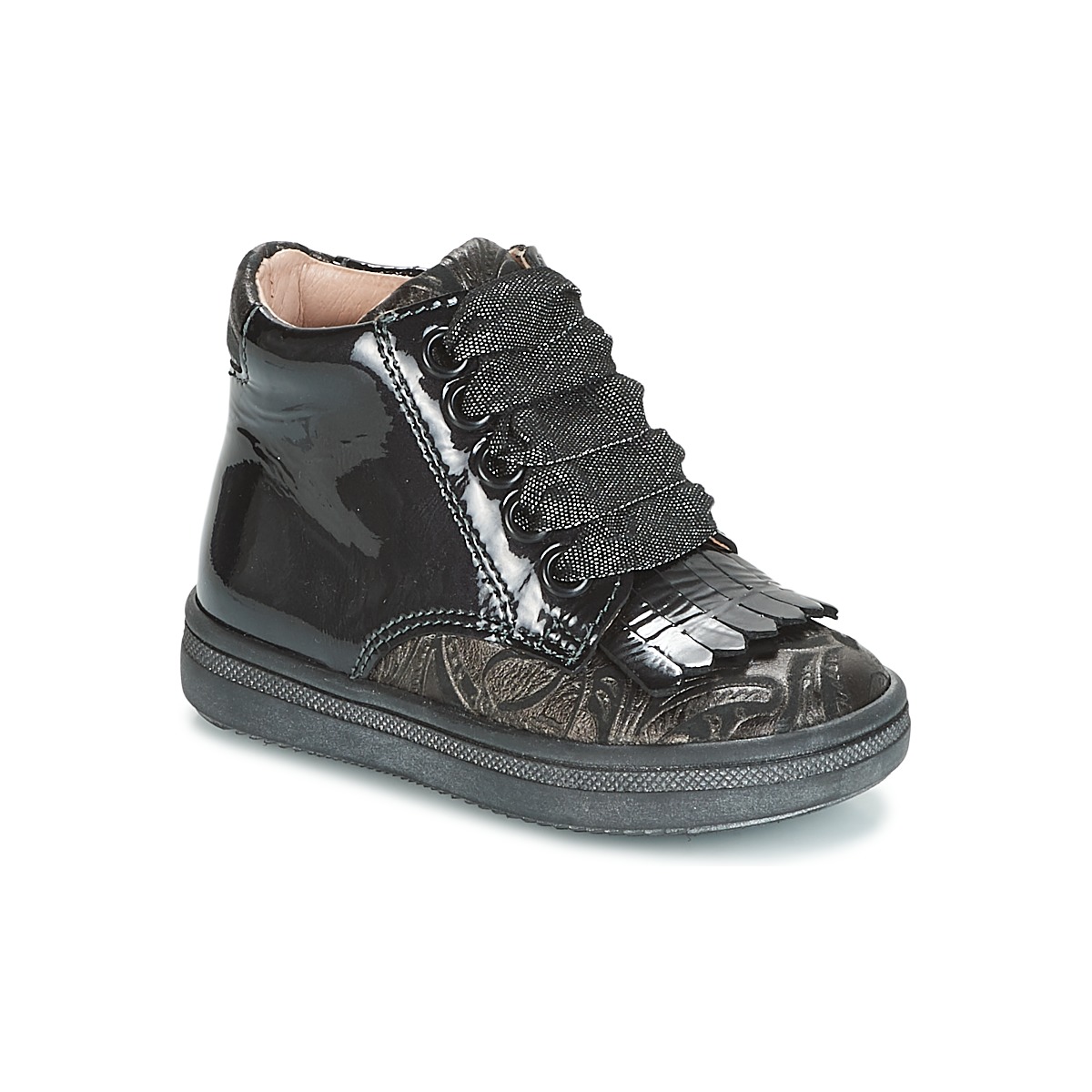 Shoes Girl Hi top trainers Acebo's DOLAGIRI Black / Silver