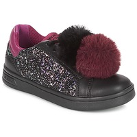Shoes Girl Low top trainers Geox J DJROCK GIRL Black / Purple