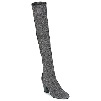 Shoes Women Thigh boots André CATWALK Silver