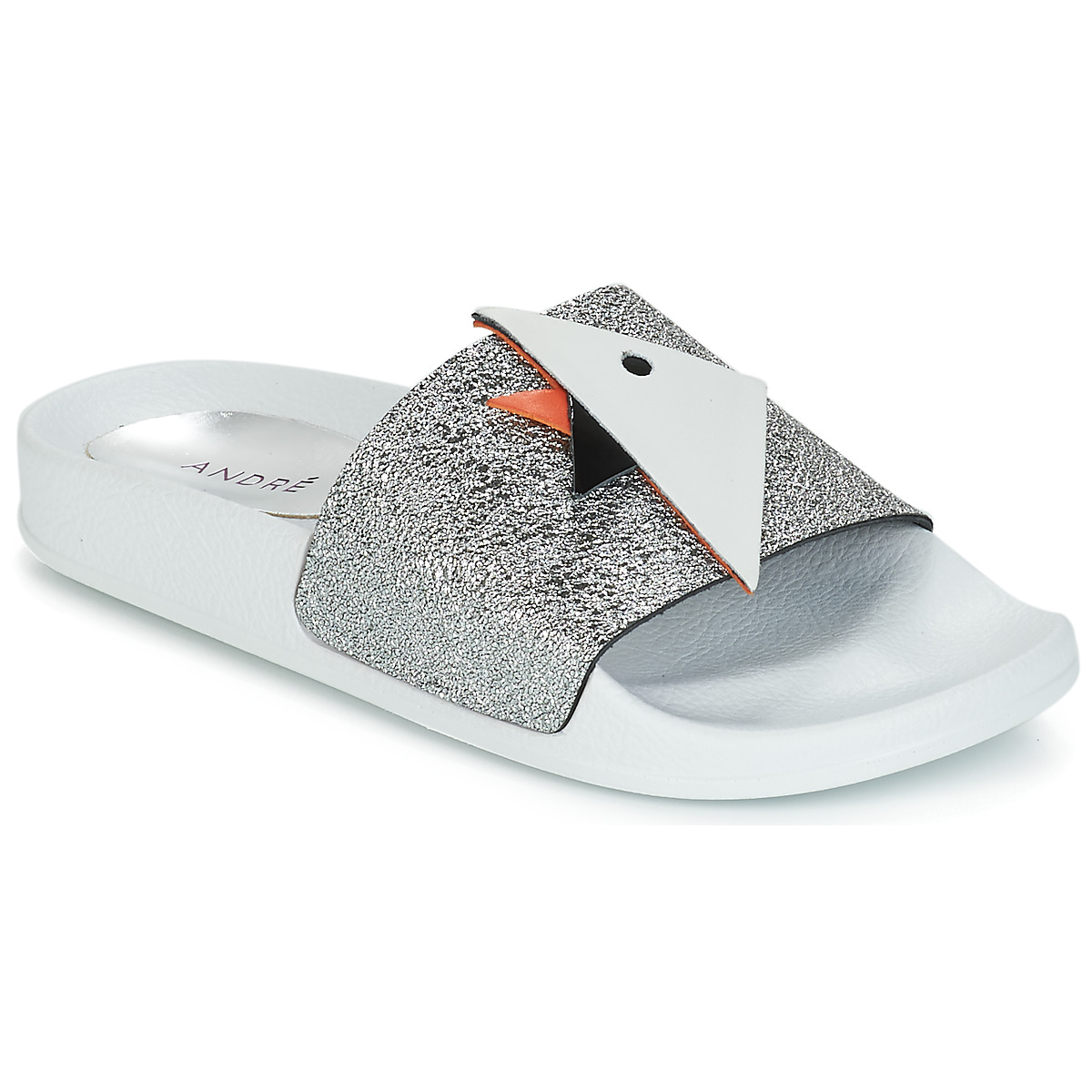 Shoes Women Mules André SWIMMING Silver