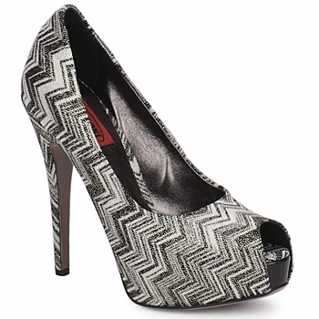 Shoes Women Heels Missoni RM72 Black / Silver