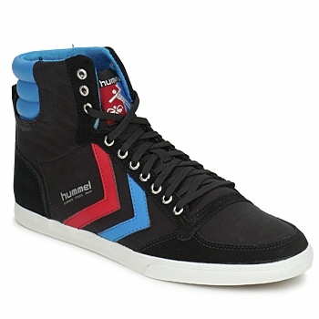 Shoes Hi top trainers Hummel TEN STAR HIGH CANVAS Black / Blue / Red